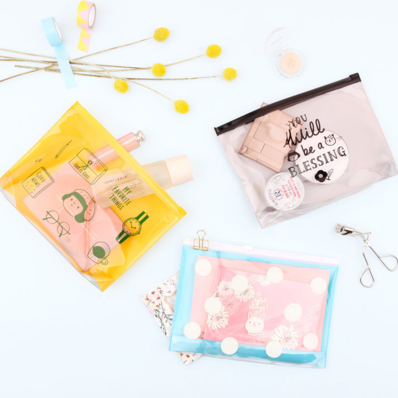 Gracebell｜Hello Jane Daily Pouch PVC 防潑水立體萬用袋 筆袋 收納袋