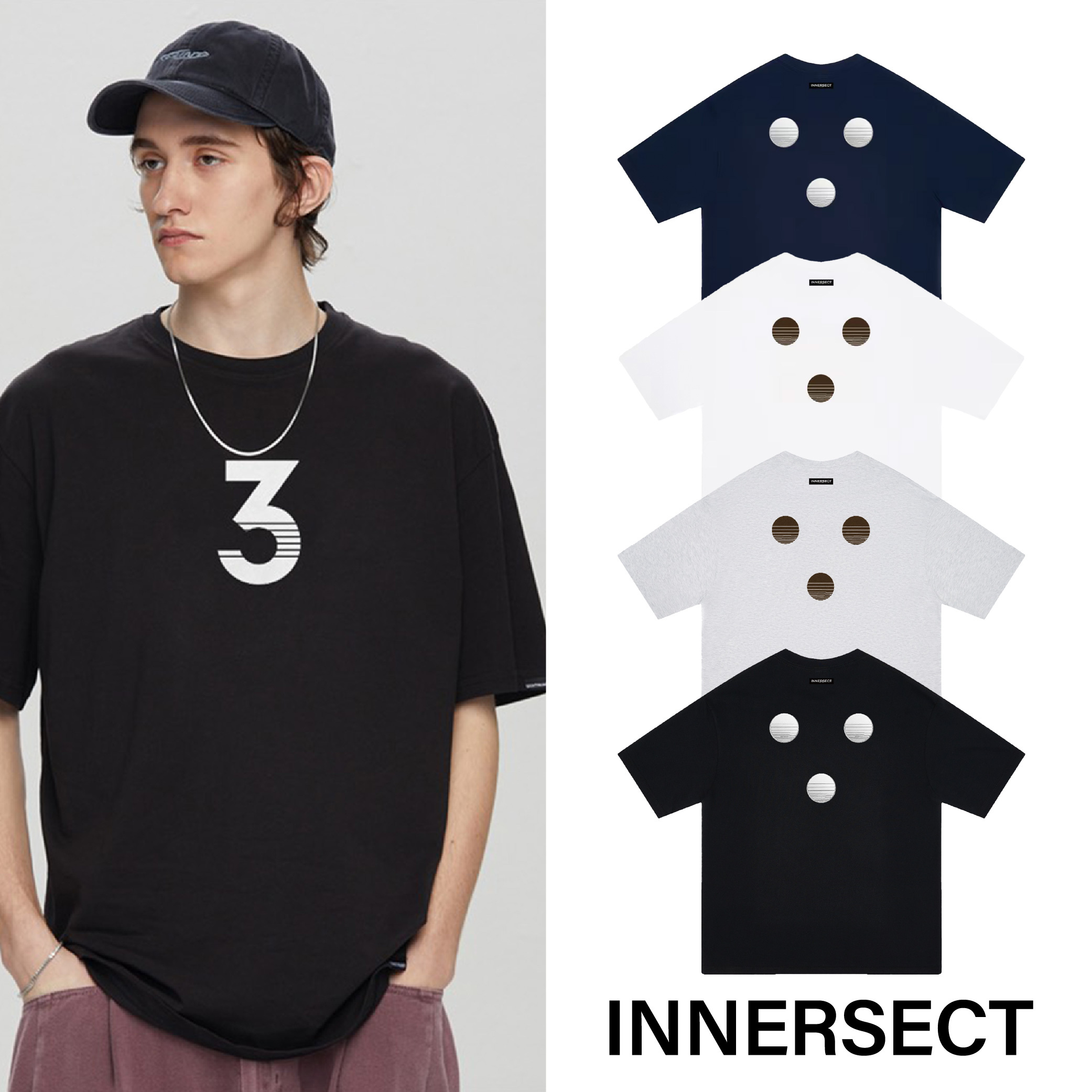 INNERSECT 三生萬物 LOGO 現代風 數字3 陳冠希 Clot FOG ESSENTIALS 26年新款 短袖 短Tee 男女休閒上衣 IN26H6DX090