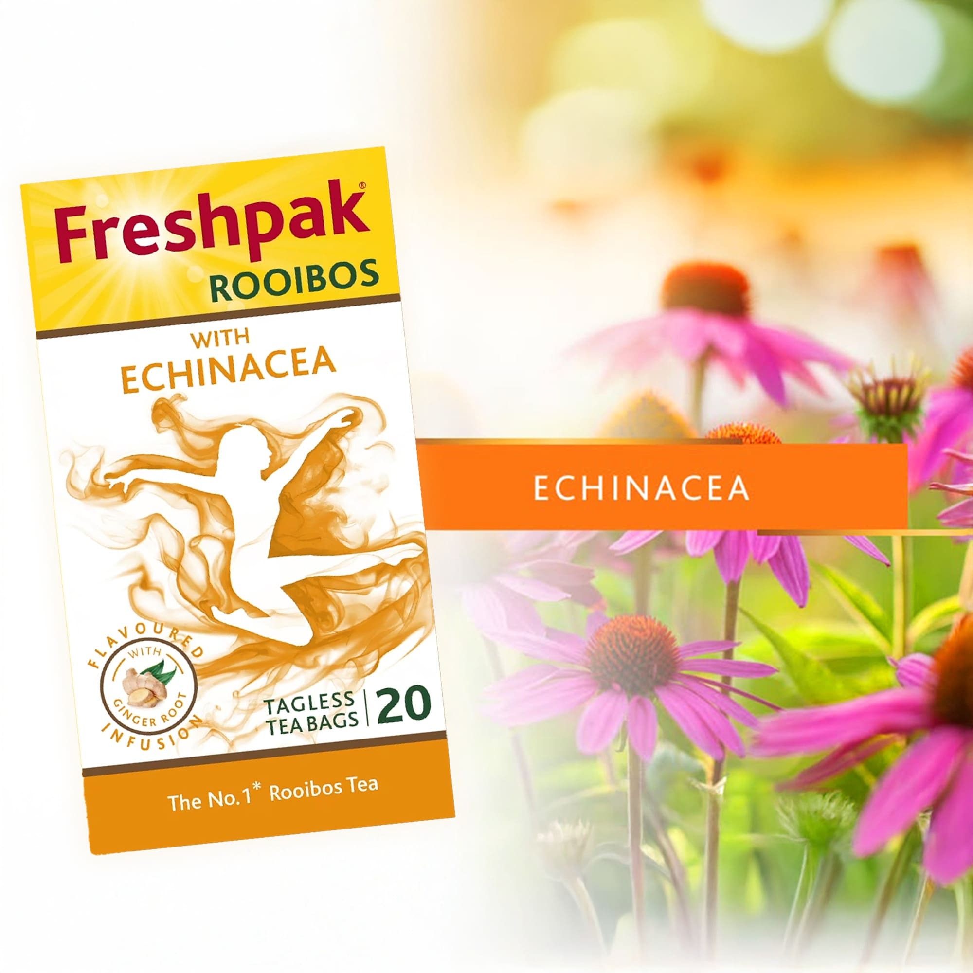 Freshpak 南非國寶茶 機能款(內含維生素) 紫錐花/洋甘菊 單盒20入 全球熱銷品牌