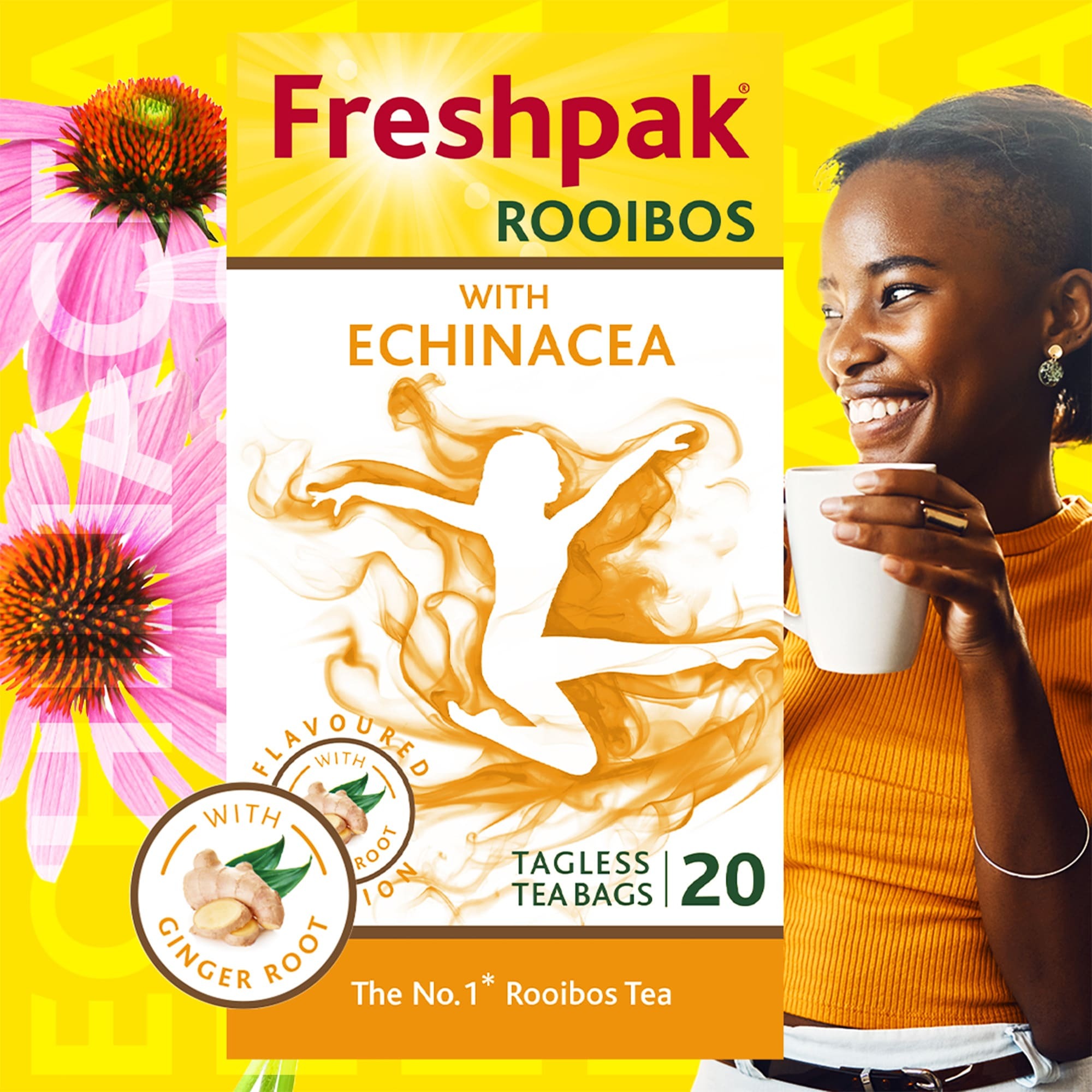 Freshpak 南非國寶茶 機能款(內含維生素) 紫錐花/洋甘菊 單盒20入 全球熱銷品牌