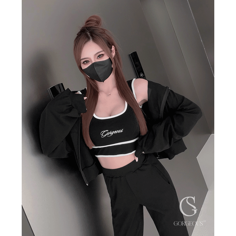 G9853 「星球軌道-一圈360°撞邊BRA TOP」