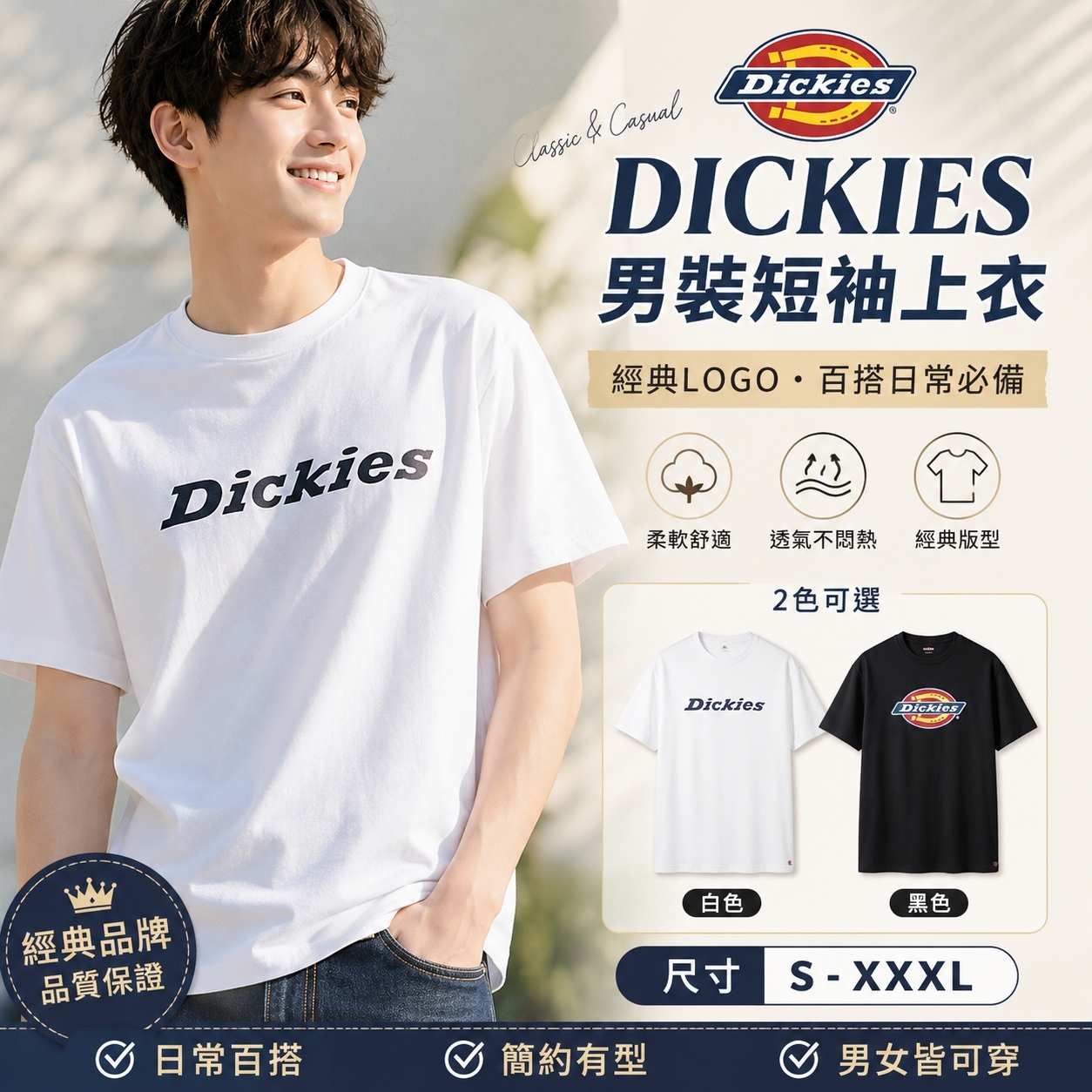 【預購】DICKIES H062305 男裝字母標短袖上衣