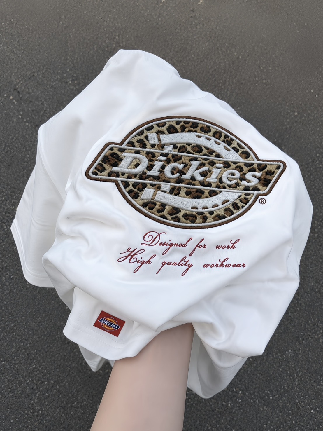 DICKIES 美式復古 豹紋 刺繡 短袖 短T 男女同款