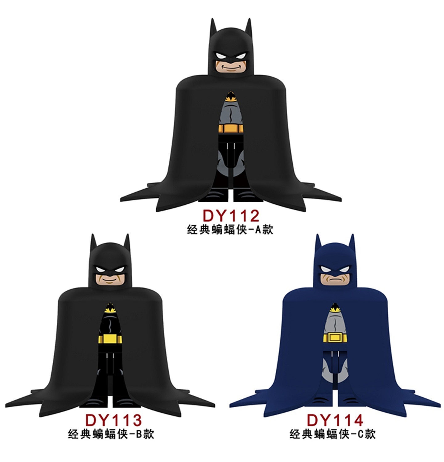 Batman DC Custom Minifigures Minifigs Set Fit Lego DY112-DY114