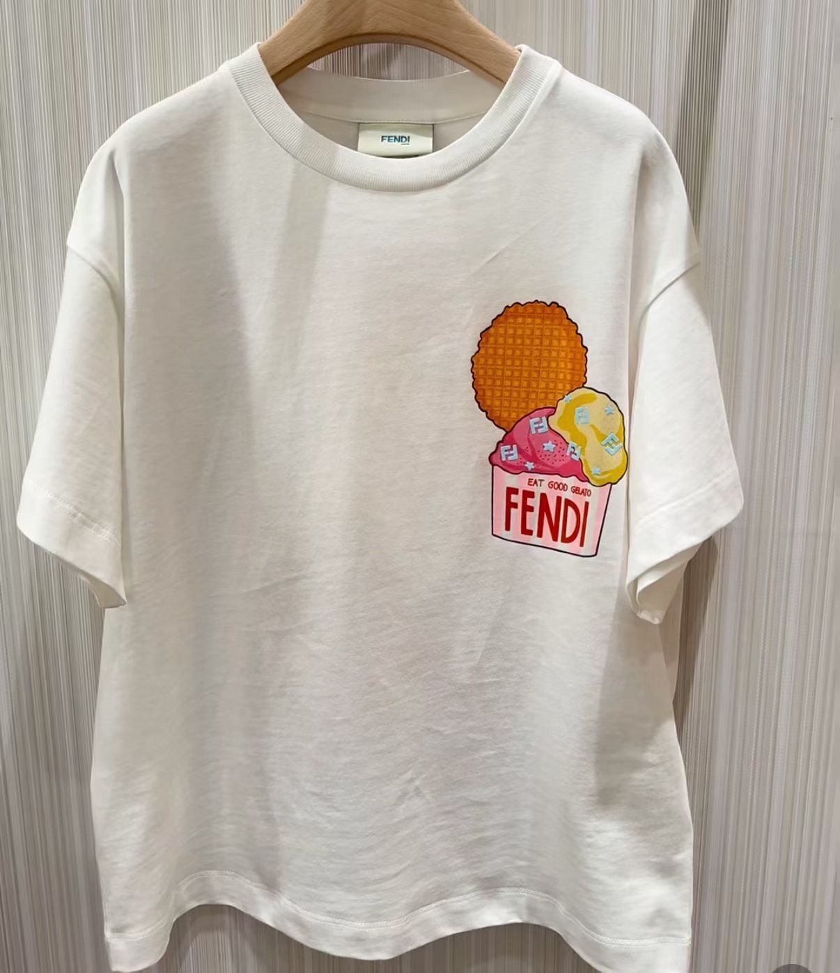 FF kids 白色 併 雪糕圖案 Tee