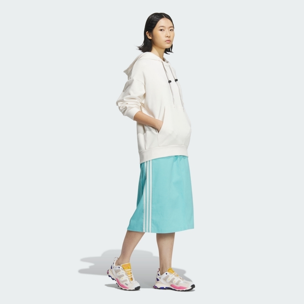 ADIDAS 長裙 VDAY Skirt 水藍 A字裙 情人節 愛心 女  JE3494