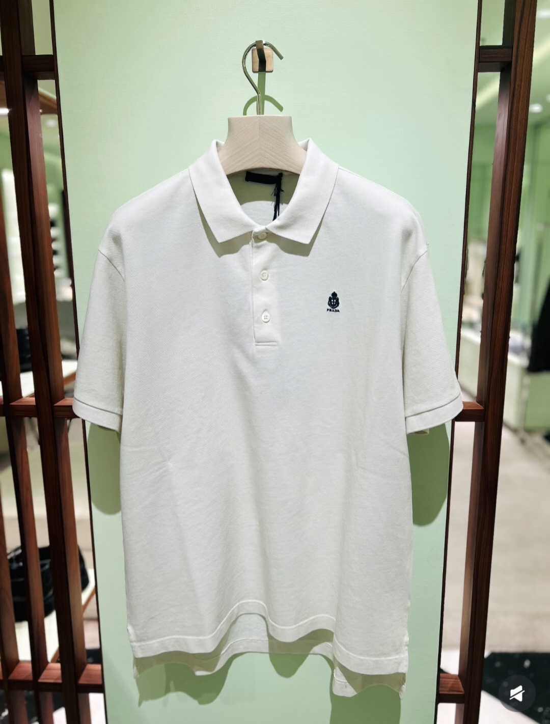PRADA 經典款 白色Polo 男款