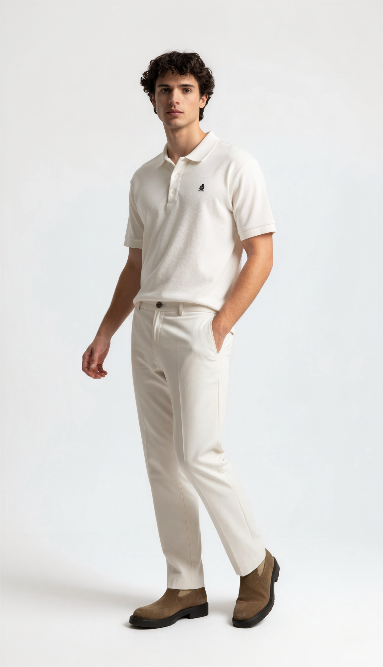 PRADA 經典款 白色Polo 男款