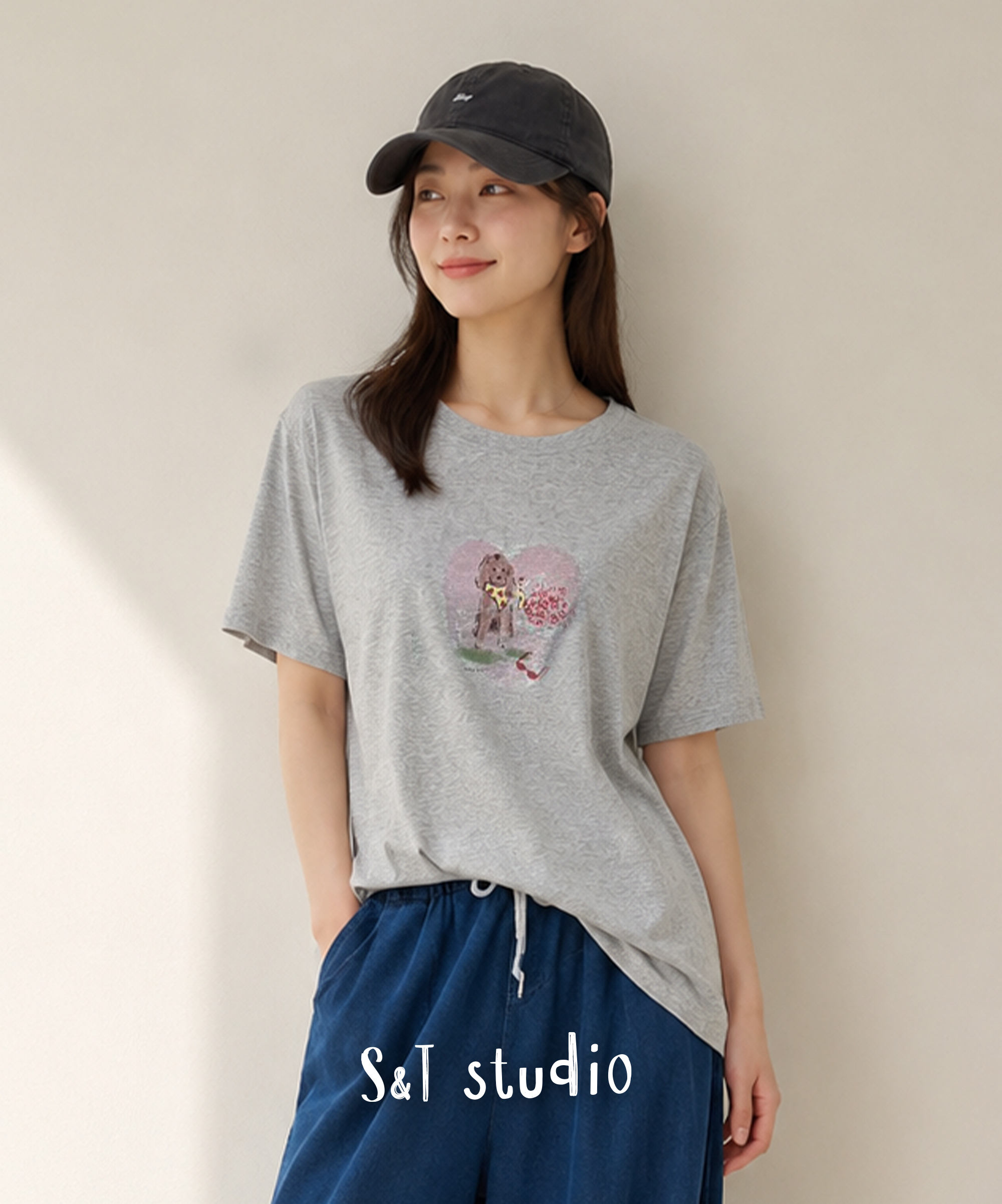 療癒狗狗手繪印花 Tee