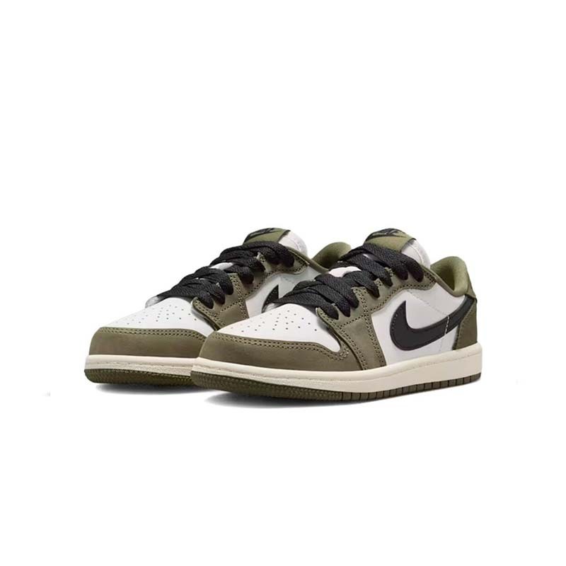 Air Jordan 1 Retro Low OG "Medium Olive" PS 麂皮 休閒鞋 橄欖綠 中童 HQ6996-200 [台灣現貨]