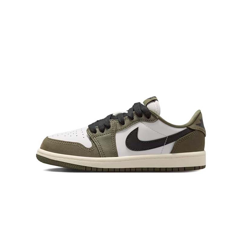 Air Jordan 1 Retro Low OG "Medium Olive" PS 麂皮 休閒鞋 橄欖綠 中童 HQ6996-200 [台灣現貨]
