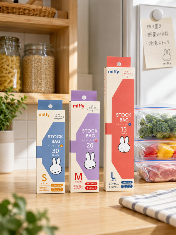 正版授權【Miffy 米菲兔】食品級密封保鮮袋 (3盒/組)