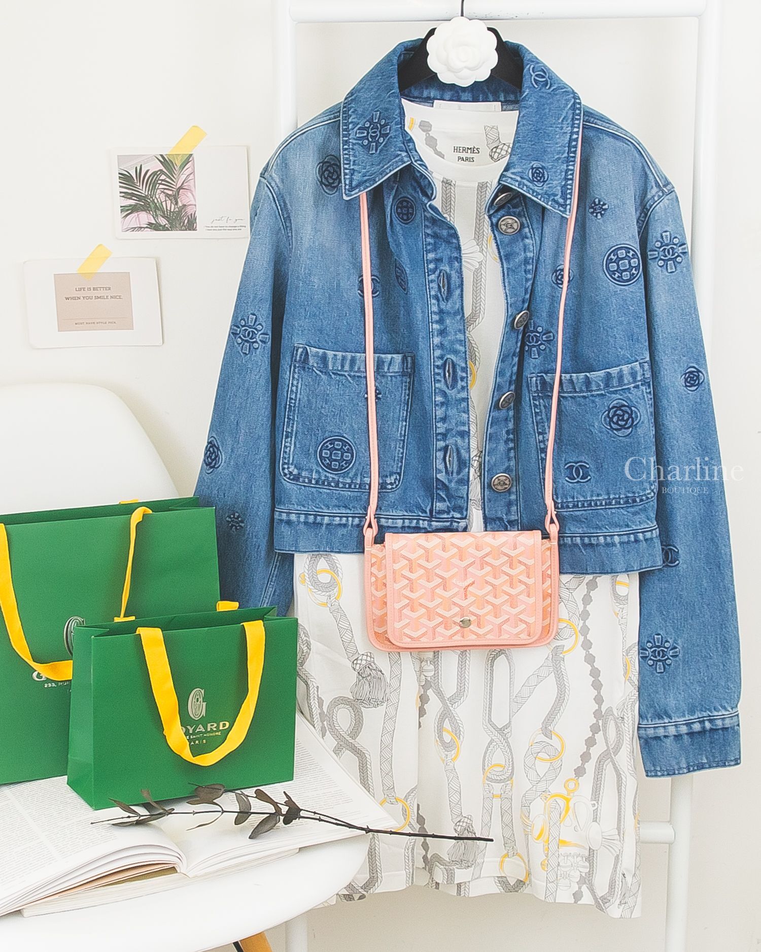 Goyard Plumet Pouch-Wallet Multicoloured 限定色腮紅粉帆布小牛皮肩背包-Charline Boutique 精品代購