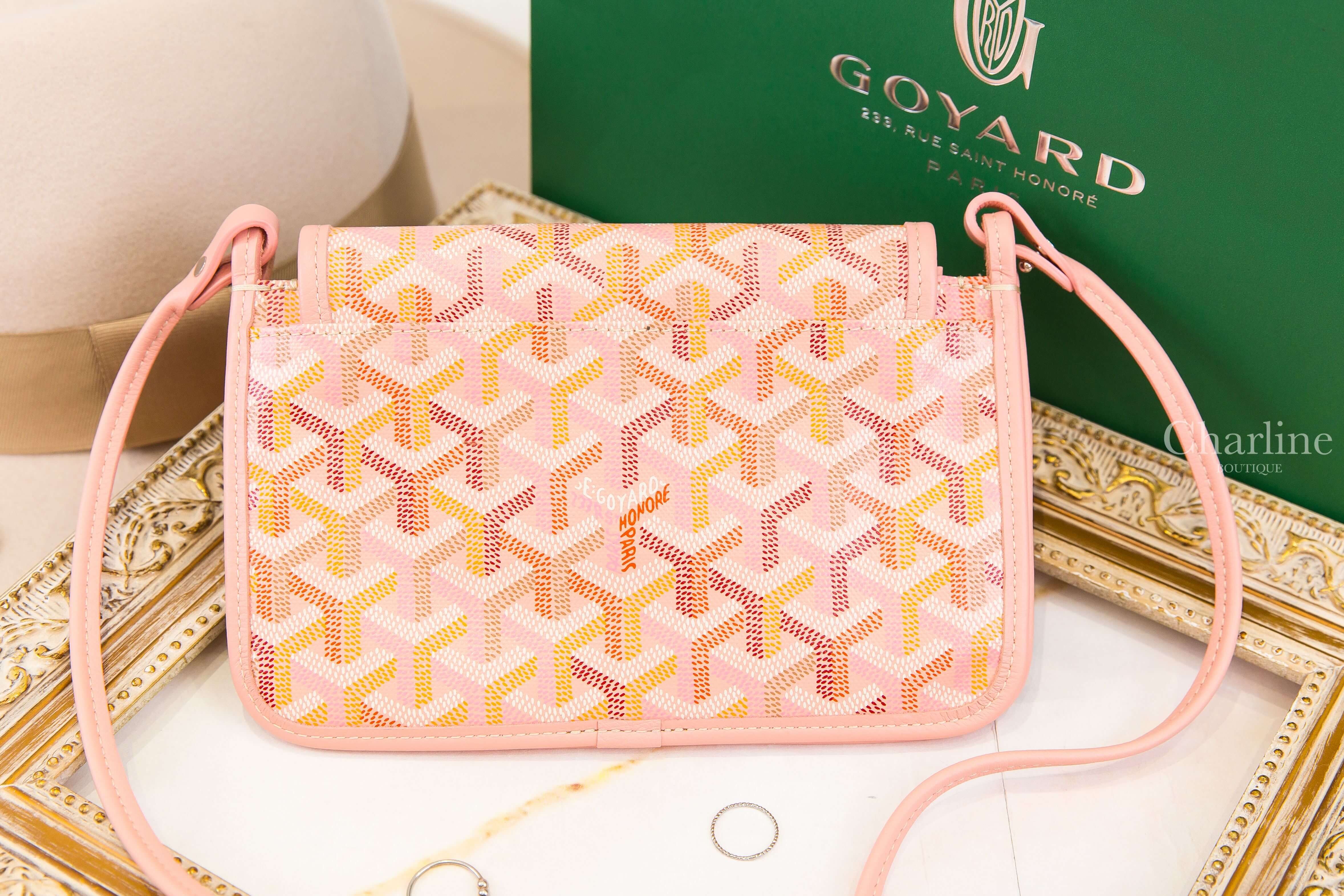 Goyard Plumet Pouch-Wallet Multicoloured 限定色腮紅粉帆布小牛皮肩背包-Charline Boutique 精品代購