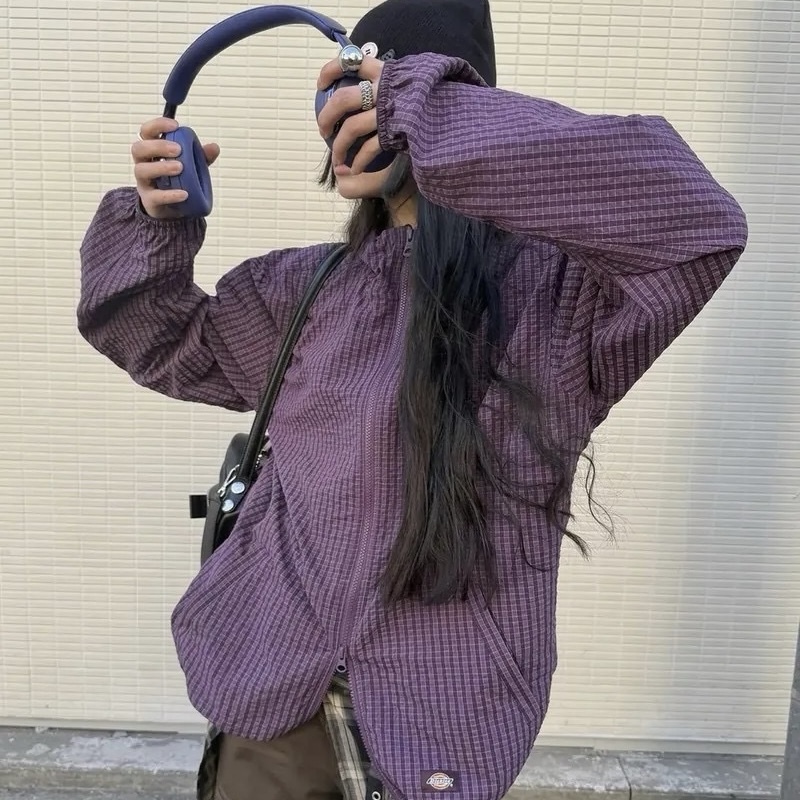 DICKIES 格紋 輕量輕薄 連帽外套 風衣 防風外套 泡泡紗 抽繩 男女同款 預購