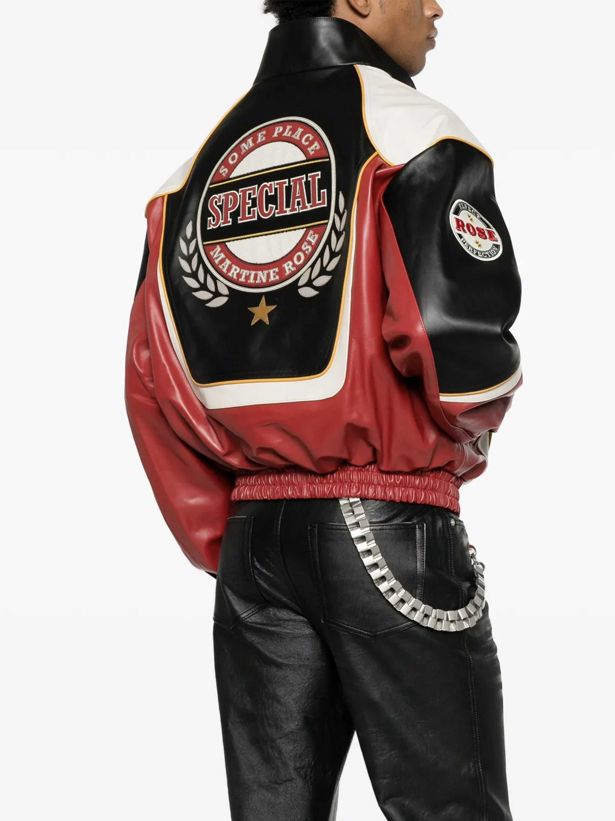 MARTINE ROSE SUPERBOWL LEATHER JACKET 夾克