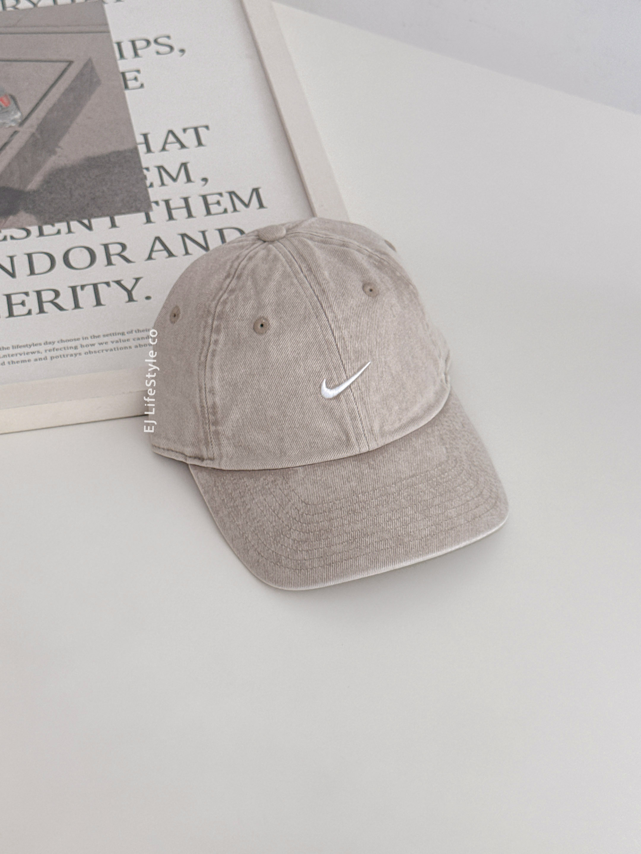 NIKE CLUB 奶茶色 水洗 刺繡 老帽 棒球帽 HF0383-009 / 現貨