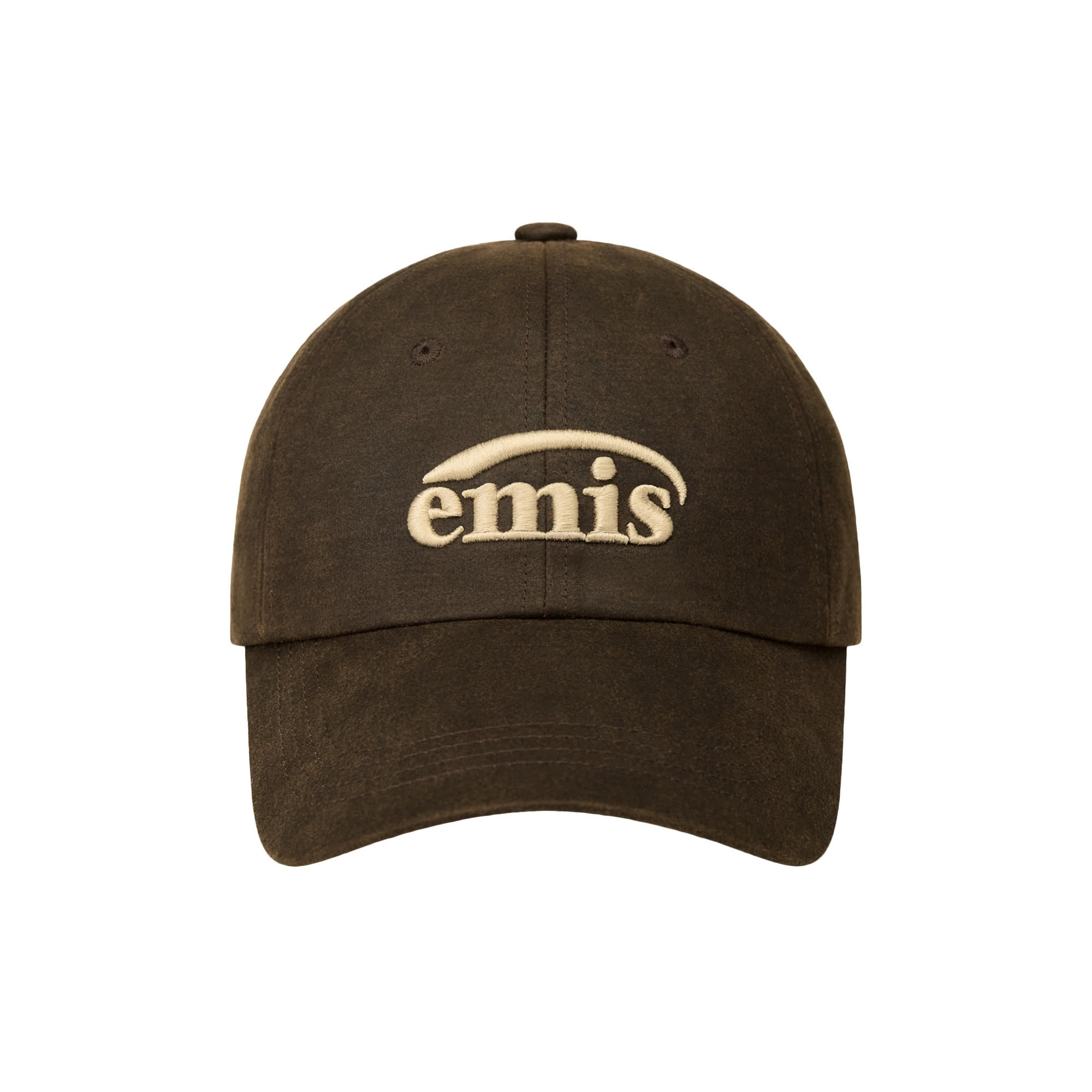emis | WASHED FAUX LEATHER BALL CAP
