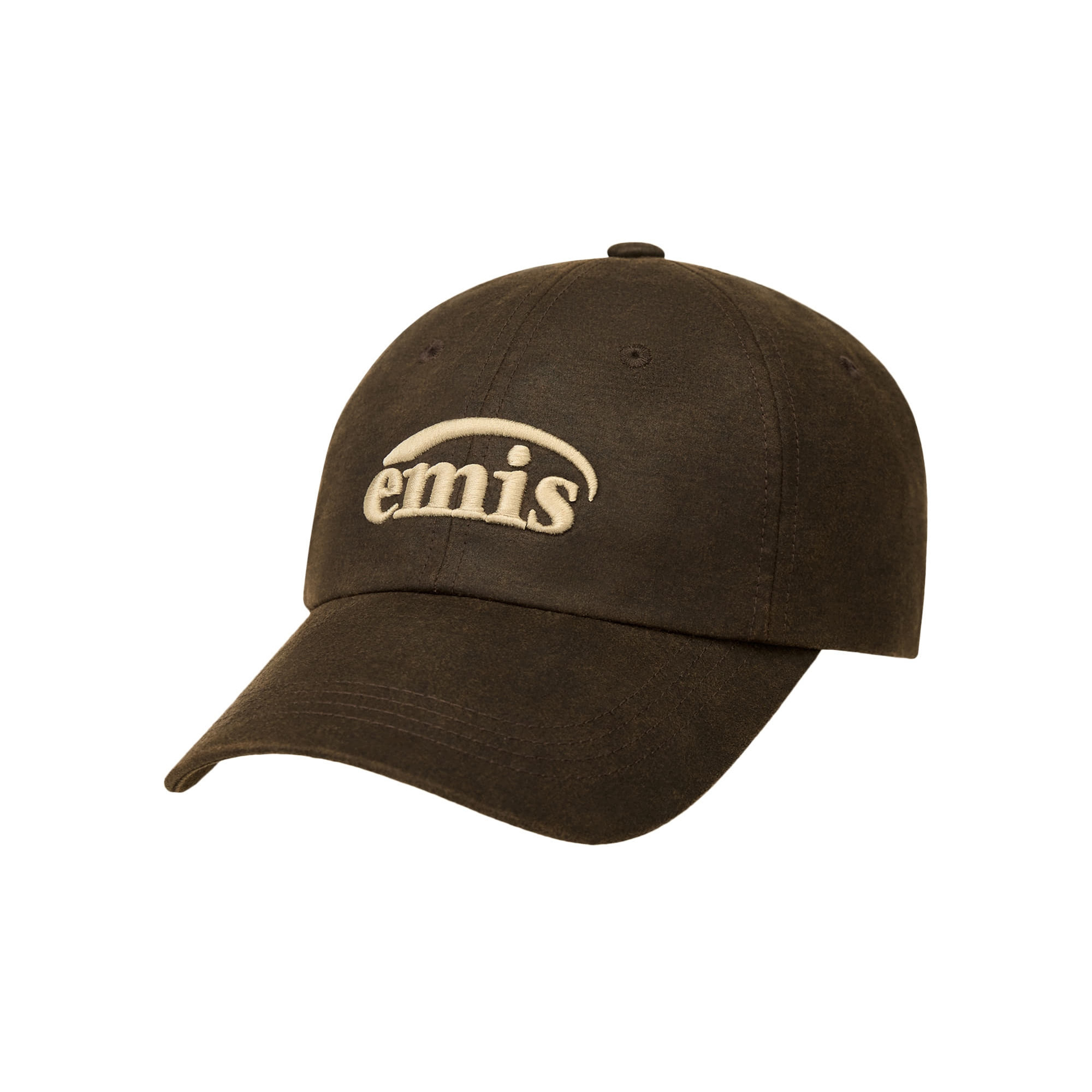 emis | WASHED FAUX LEATHER BALL CAP