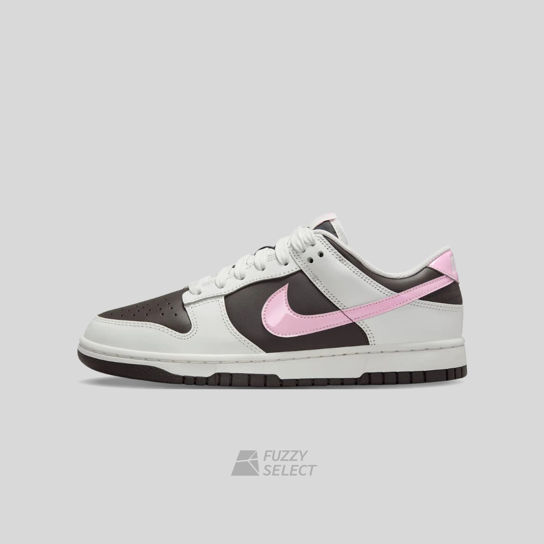 【逢甲 FUZZY】W Nike Dunk Low "Pink Swoosh" 白棕 粉勾 國外限定 IB8510-100