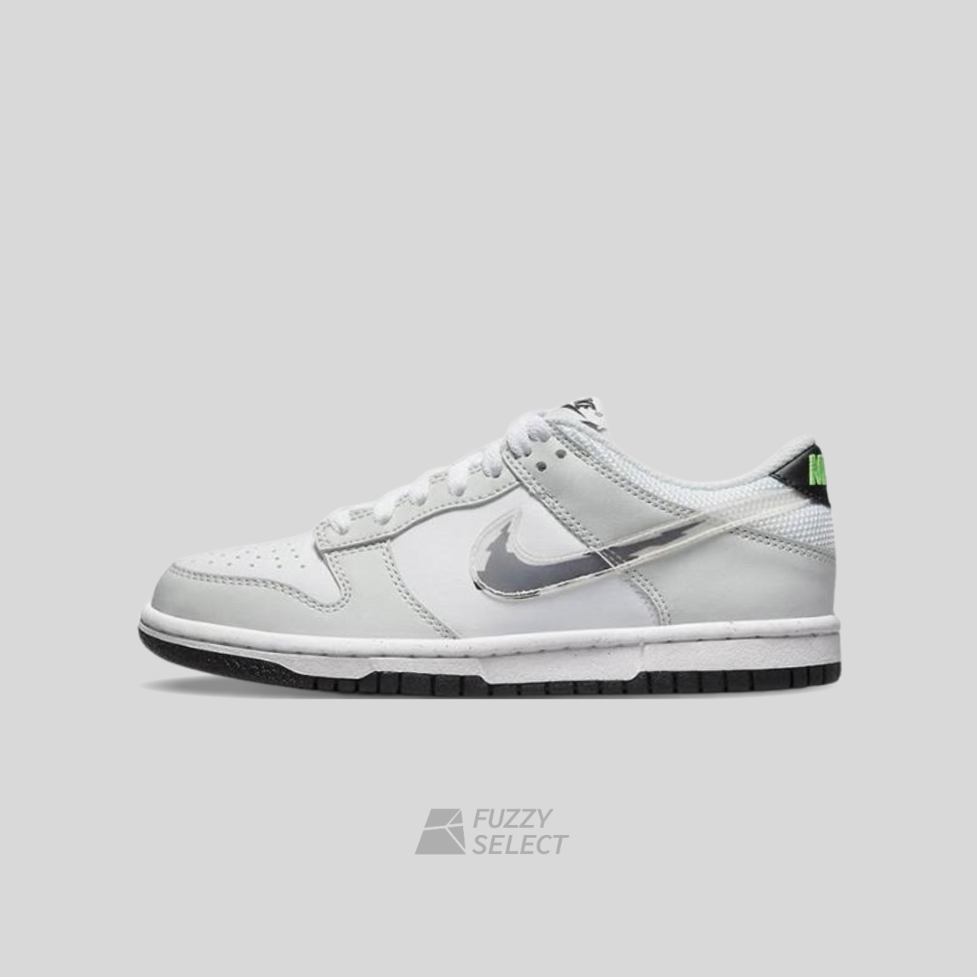【逢甲 FUZZY】Nike Dunk Low GS "Glitch Swoosh" 灰銀 國外限定 DV3033-001