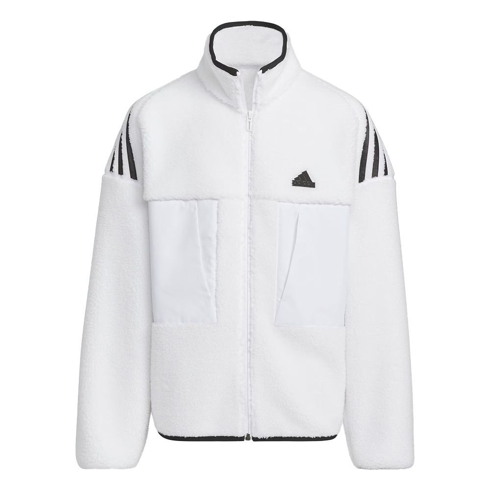 ADIDAS 外套 SPORTSWEAR 白色 搖粒絨 夾克外套 兒童 JI6231