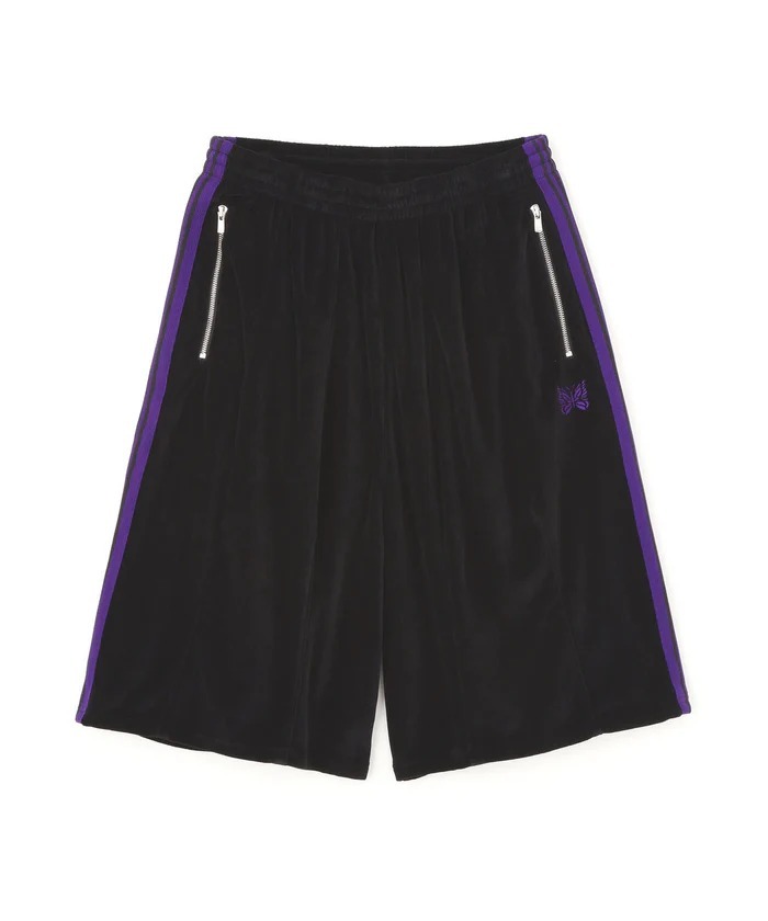 現貨|NEEDLES H.D.TRACK SHORTS - C/PE VELOUR Black