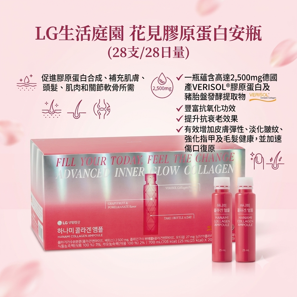 【LG生活庭園 花見膠原蛋白安瓶 25ml(28支/28日量)】