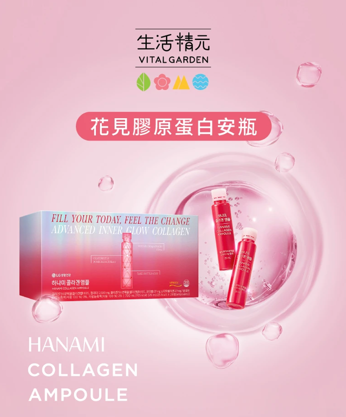 【LG生活庭園 花見膠原蛋白安瓶 25ml(28支/28日量)】