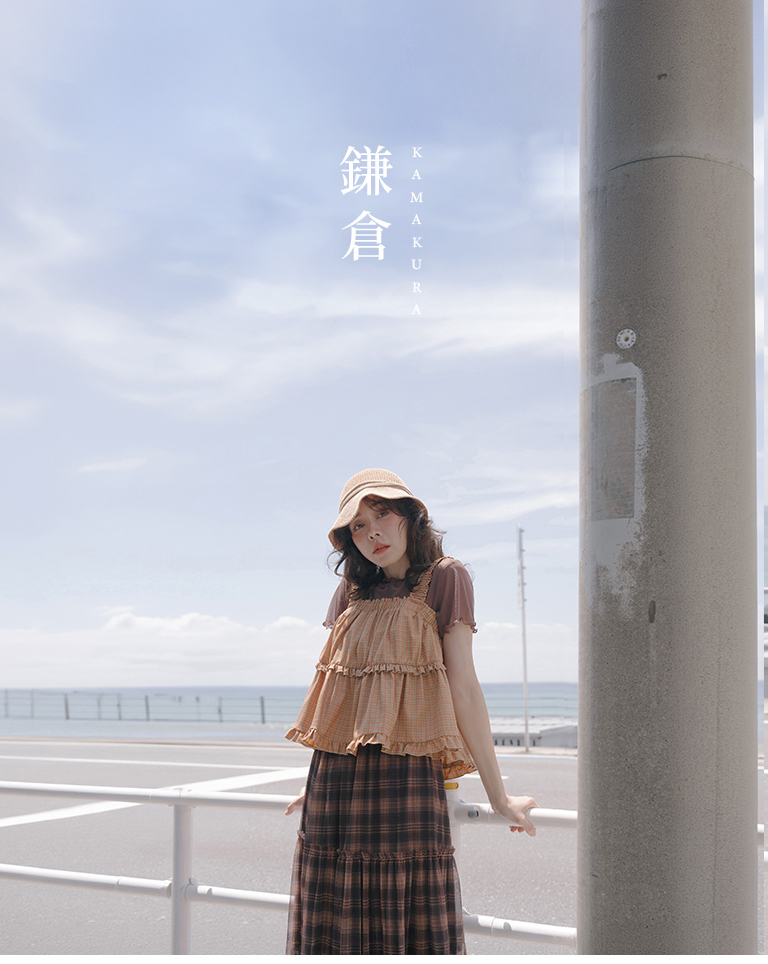 Checkered lotus leaf-shaped umbrella vest, available in three colors【01099621】in stock+pre-order