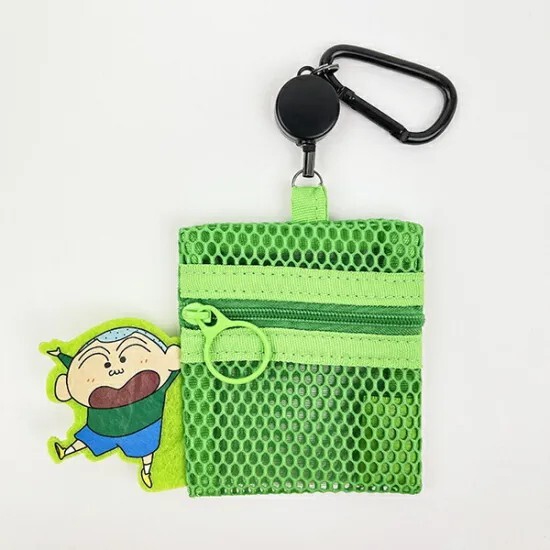 蠟筆小新網狀收納袋鑰匙圈 (正男)