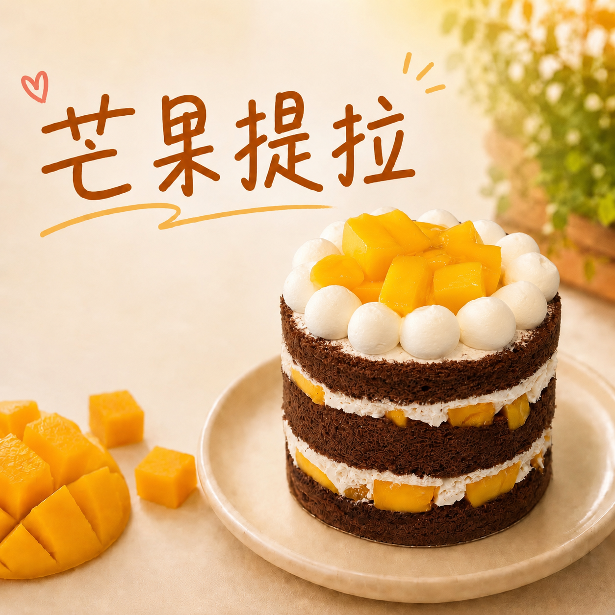 Mango Tiramisu Cake
