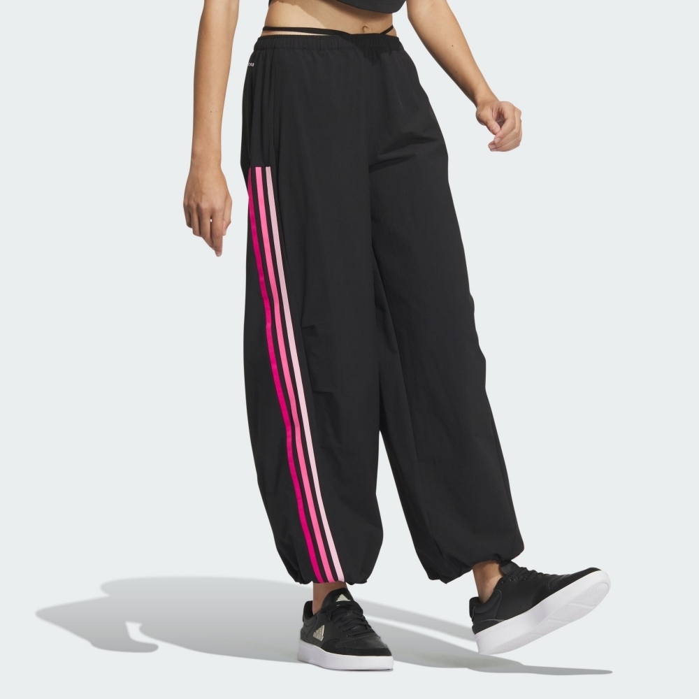 ADIDAS 長褲 黑粉 吸濕排汗 運動寬褲 女 JJ1569