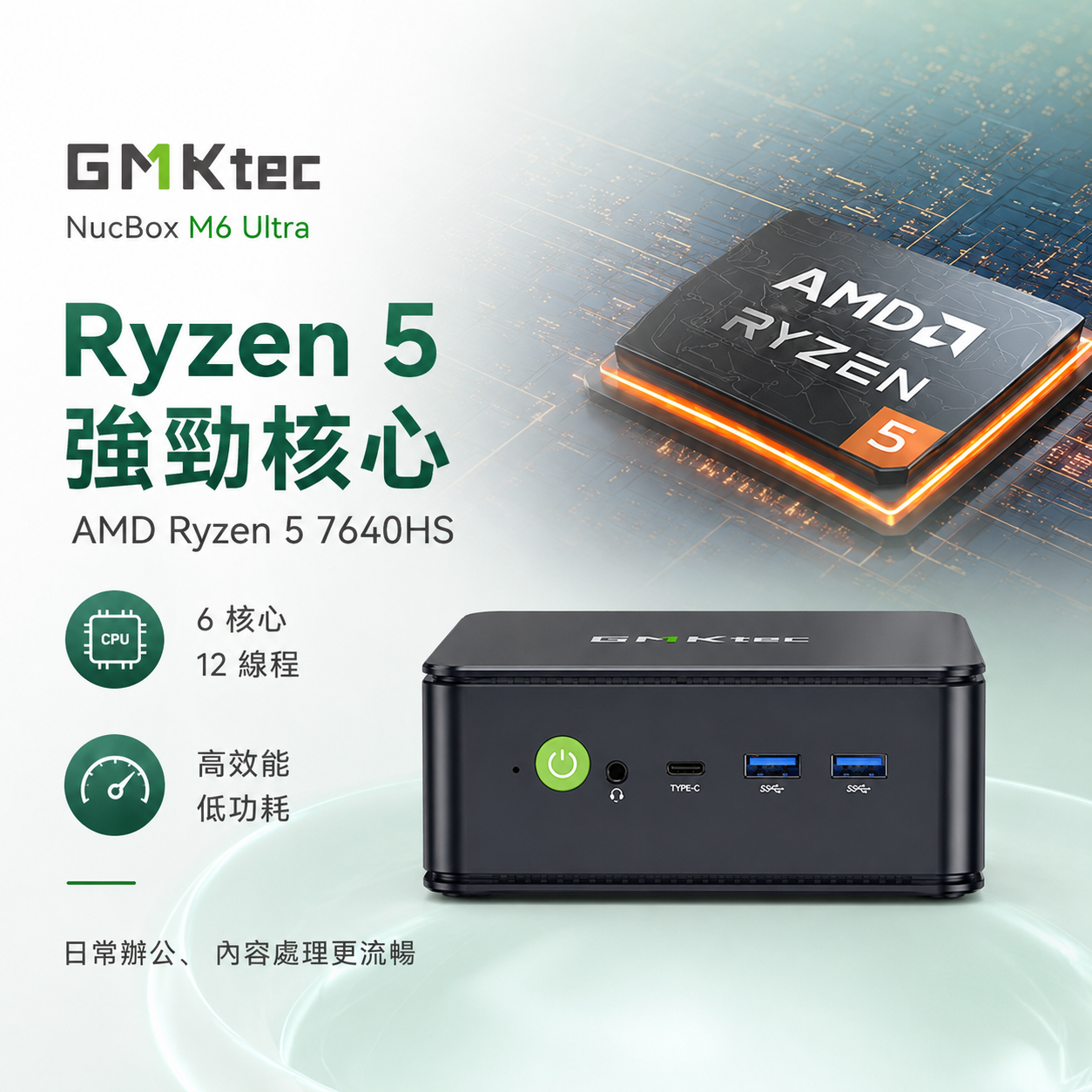 GMKtec Nucbox M6 ULTRA AMD Ryzen 5 32GB RAM + 1TB SS