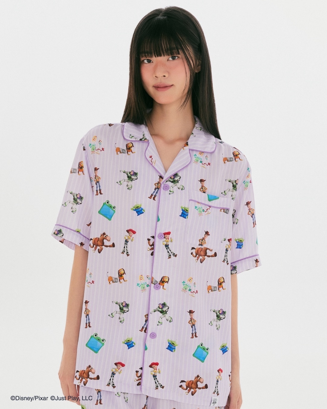 韓國SPAO x 玩具總動員 夏季居家睡衣套裝 TOY STORY DISNEY 迪士尼 藍色 紫色