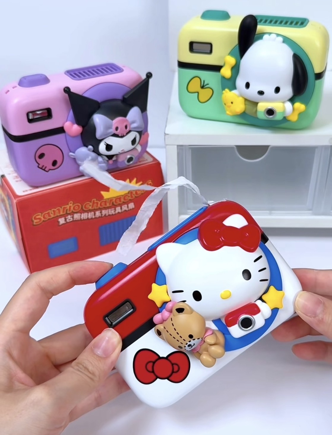 <正版授權✨> 三麗鷗復古相機電風扇盲盒