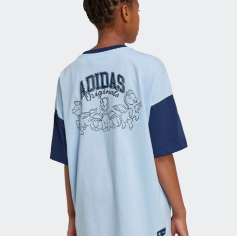 ADIDAS 短T DISNEY 水藍 短袖 上衣 T恤 童裝 JN4674