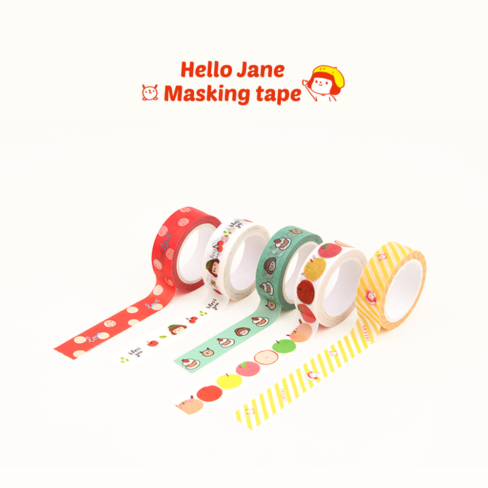 Gracebell｜Hello Jane Masking Tape 紙膠帶 Deco tape 紙裝貼紙