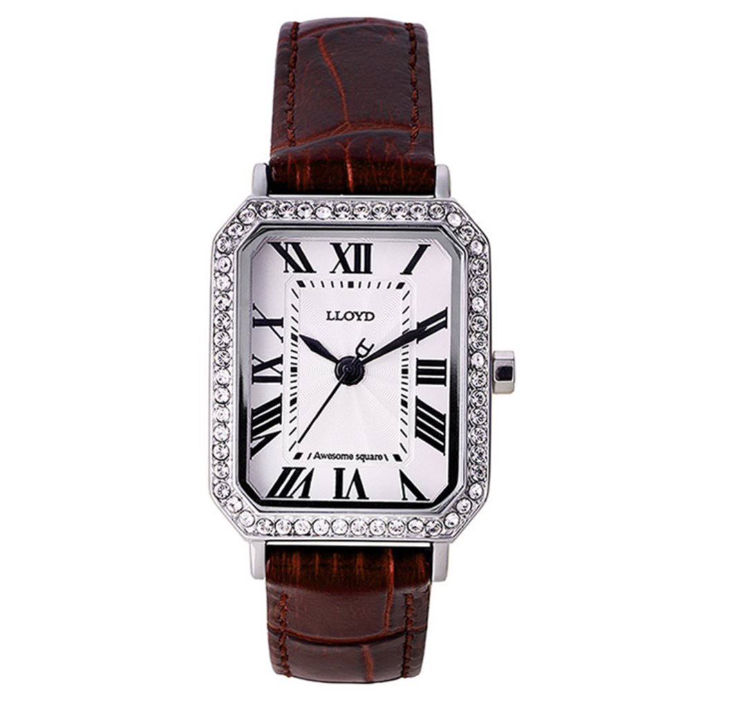 【LLOYD】Square Cubic Leather Watch (K13-K15)