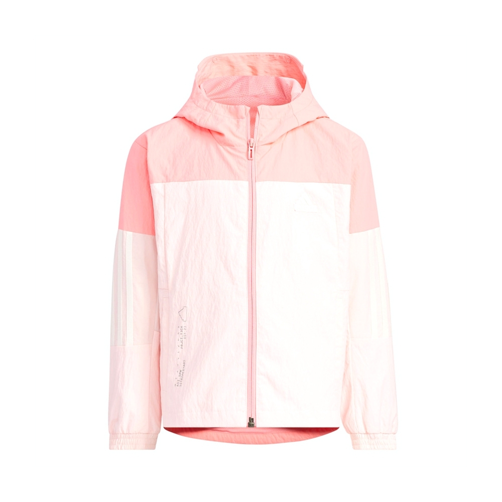 ADIDAS 外套 LK CE WV JKT 粉紅色 休閒 連帽外套 童裝 JN9569