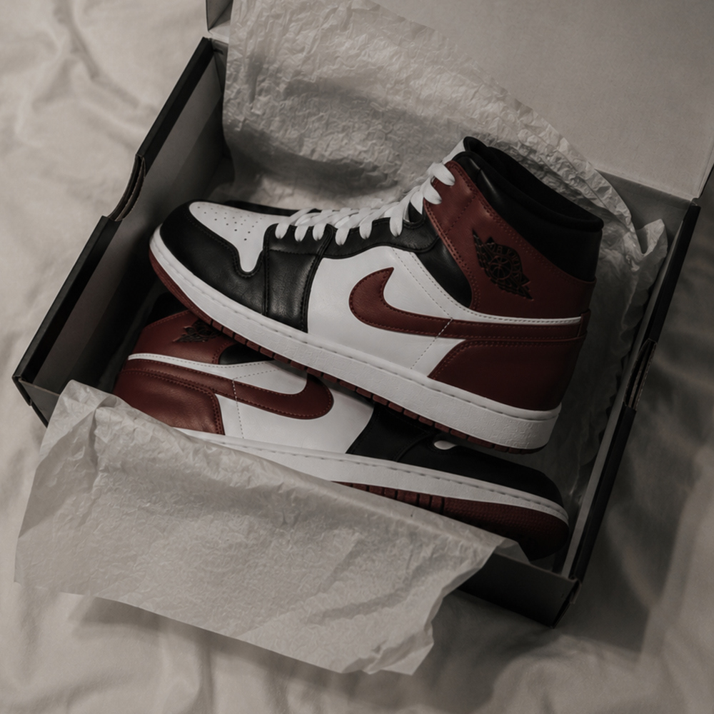 Nike Air Jordan 1 Mid Se 男 黑白紅棕 AJ1 皮革 透氣 喬丹 休閒鞋 HF3216-102
