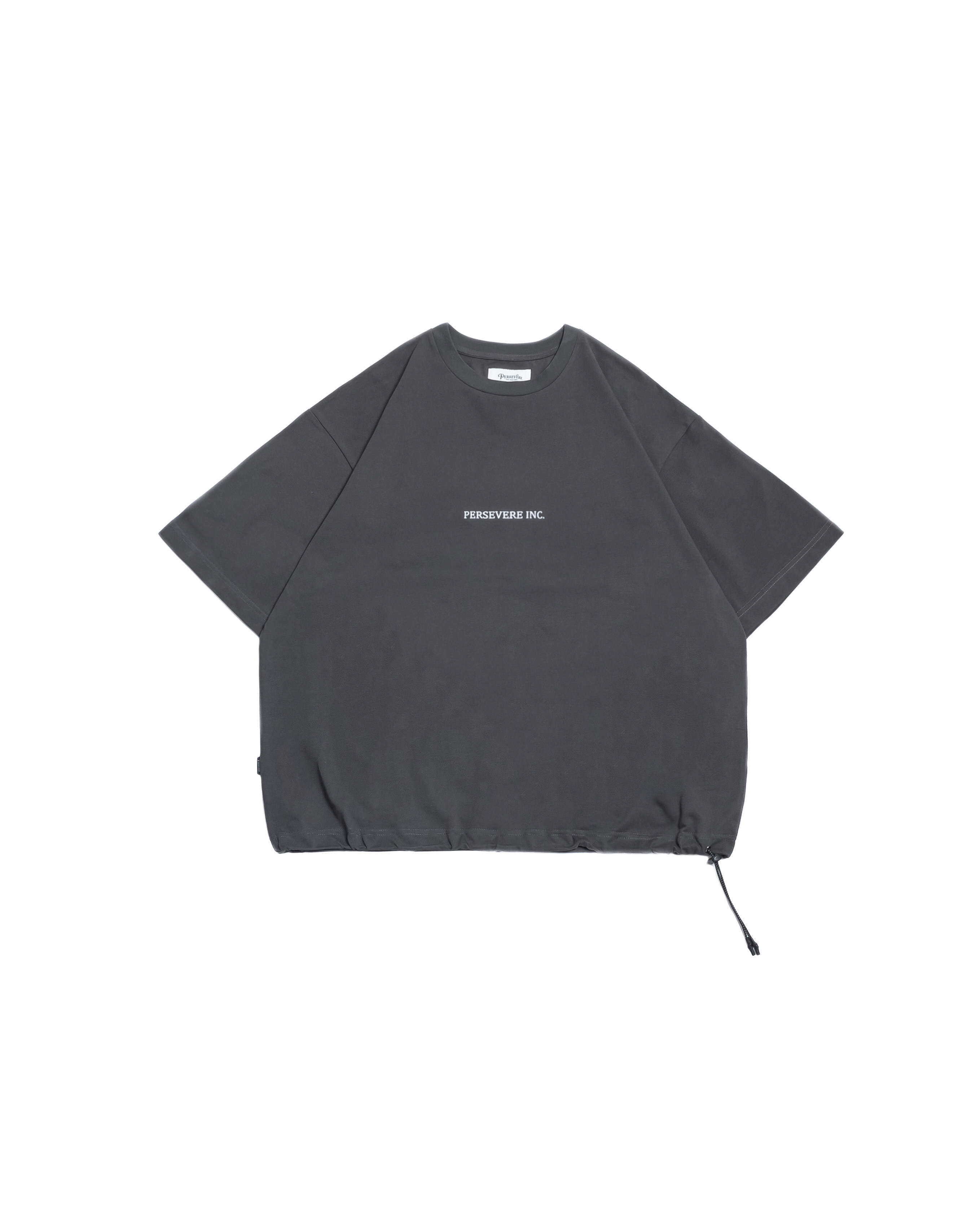 Persevere boxy cropped t-shirt - Charcoal Grey