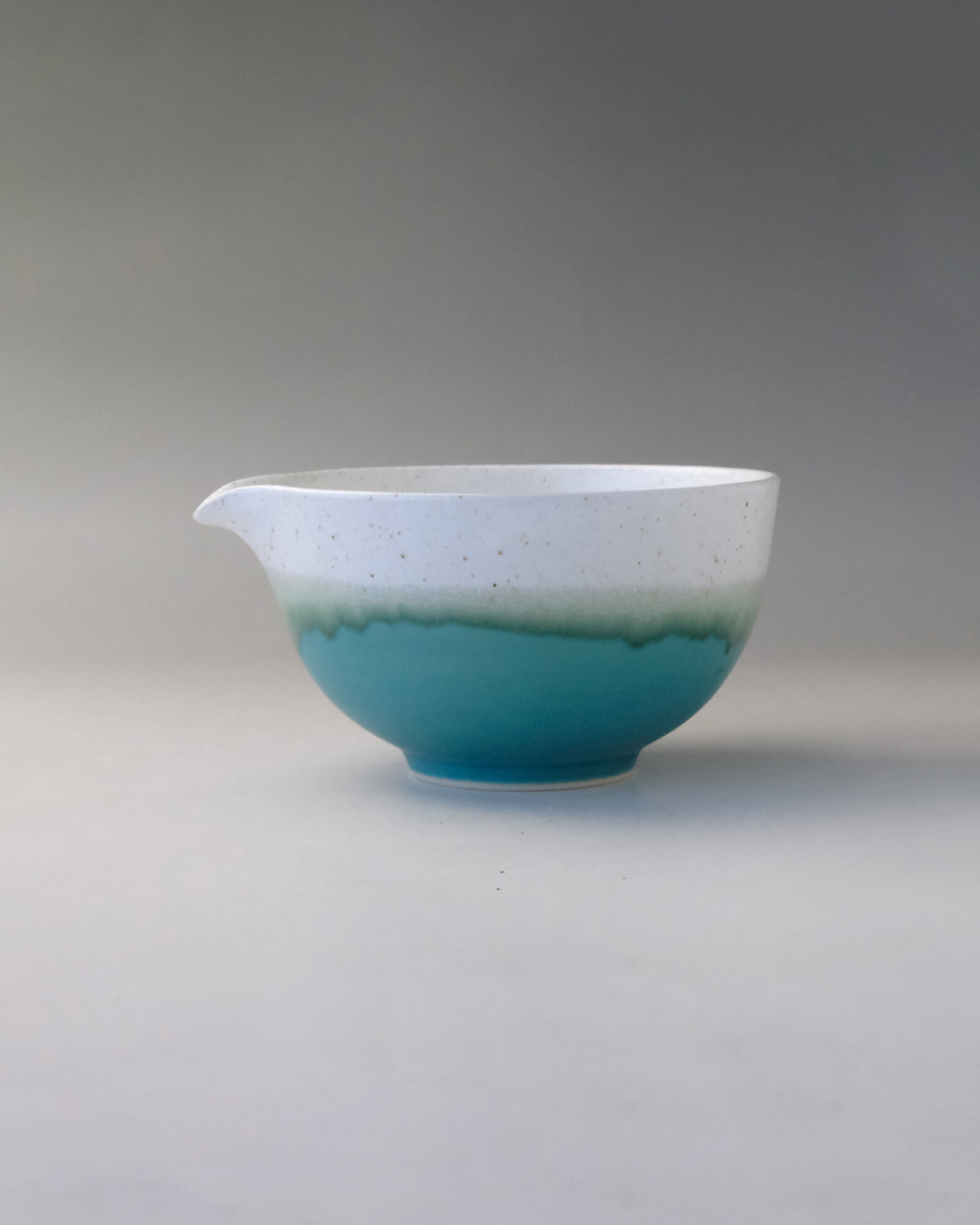 手工陶器 片口抹茶碗 土耳其藍｜美濃燒