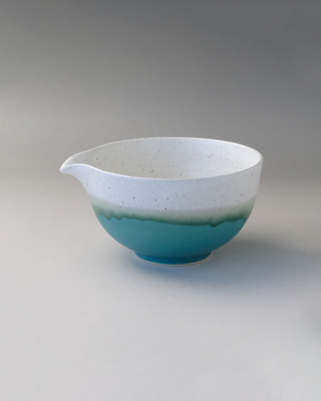 手工陶器 片口抹茶碗 土耳其藍｜美濃燒