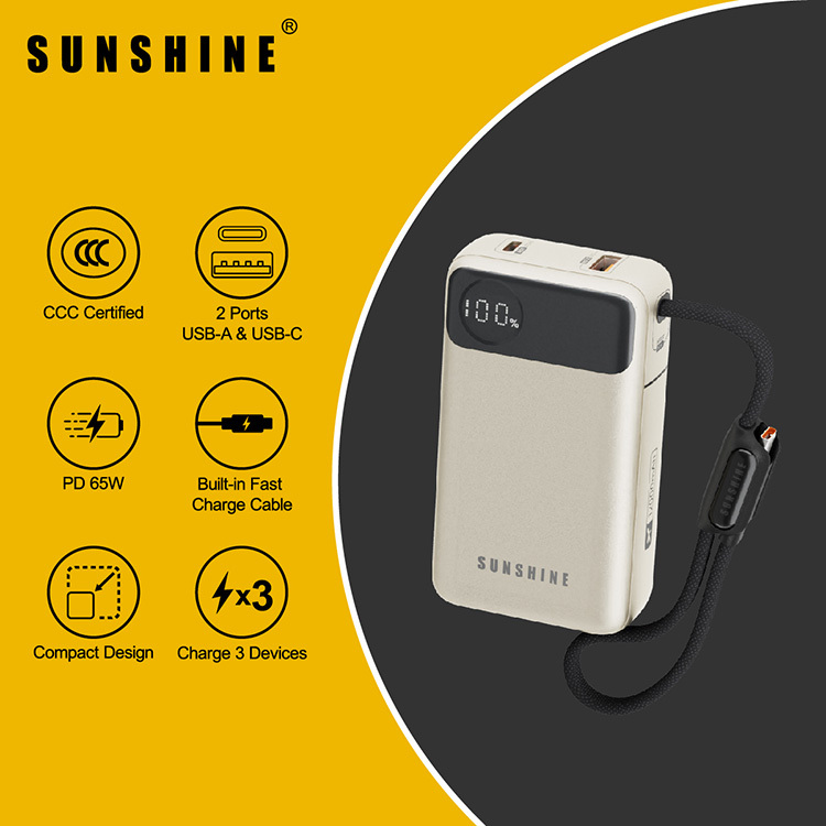 [CCC Product QR Code] PD65W 12000mAh Power Bank (Titanium) PB011TN