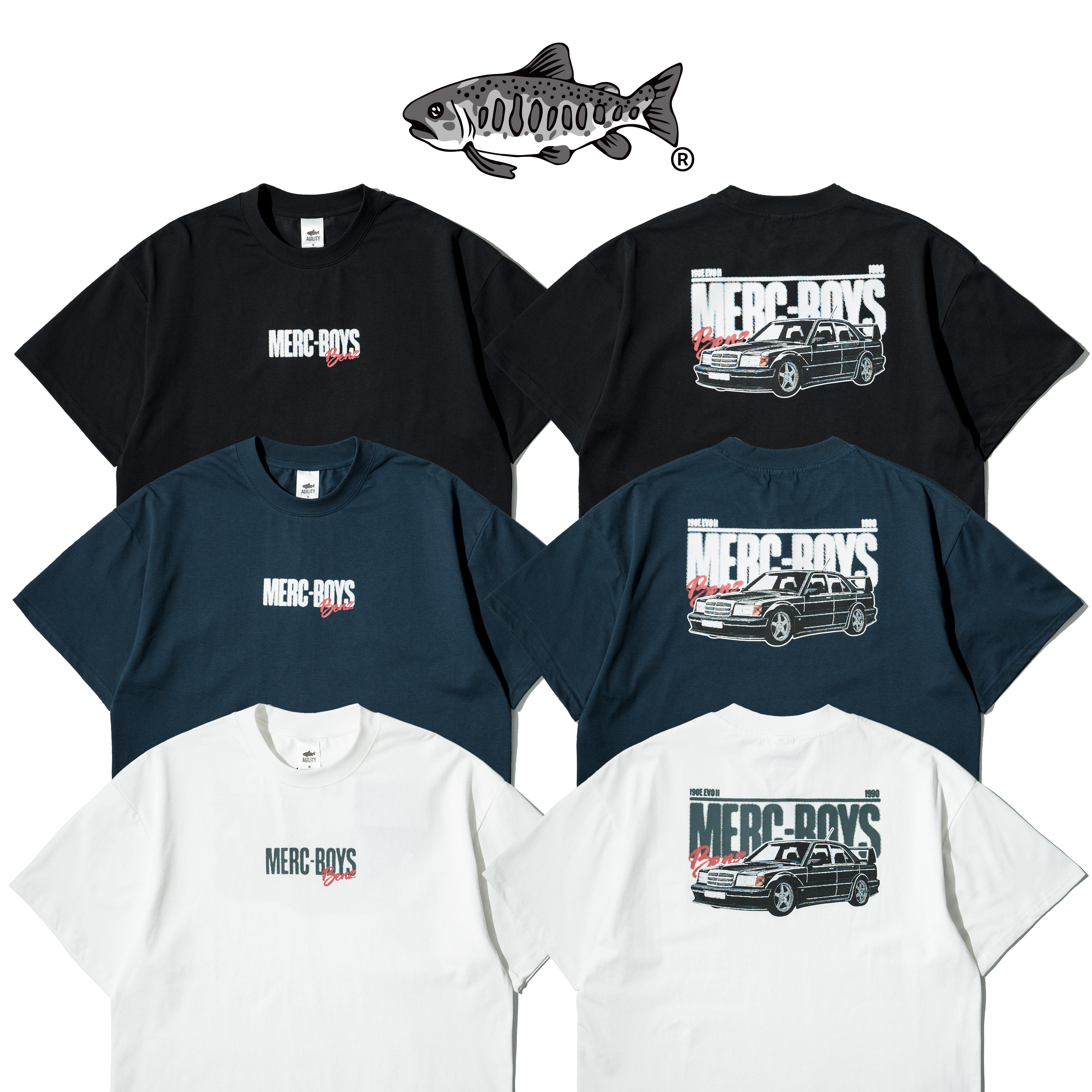 AGILITY Sorona® Boxy Tee / Merc-Boys 抗菌涼感 寬短 短袖Tee [SR0-BT-MB]