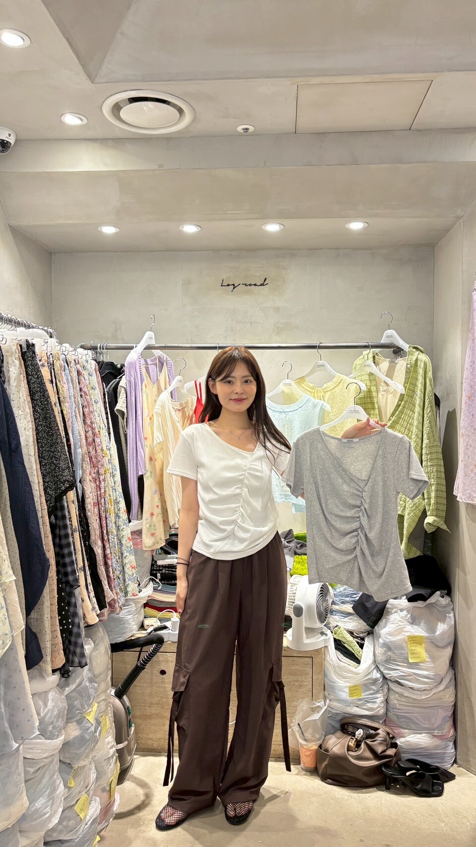 LR6211 斜縫抓皺Tee
