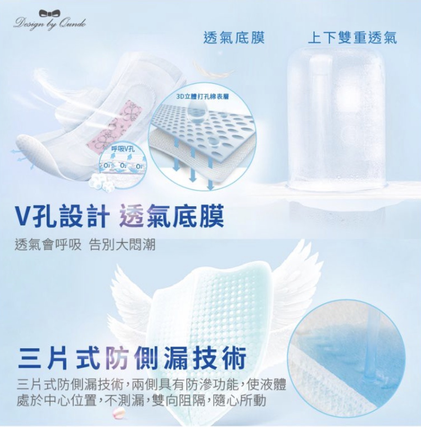 台灣Qundo遠紅外線石墨烯抑菌衞生巾100片 $199/1包 2包起$189