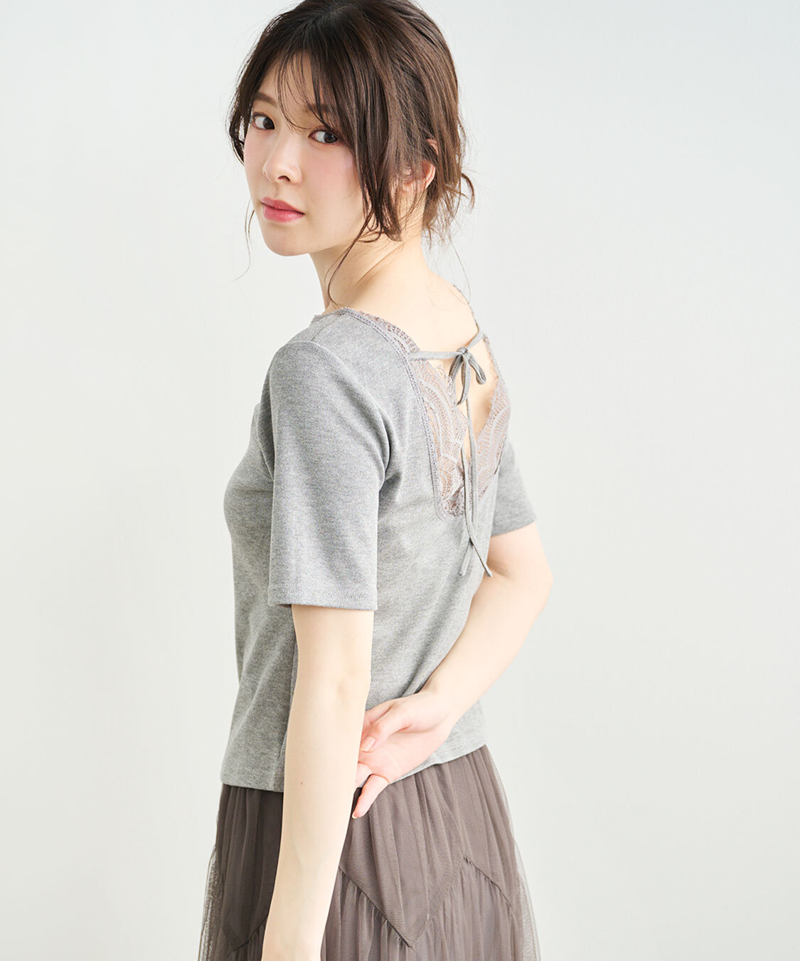 [預購]COCO DEAL 後背蕾絲綁帶上衣