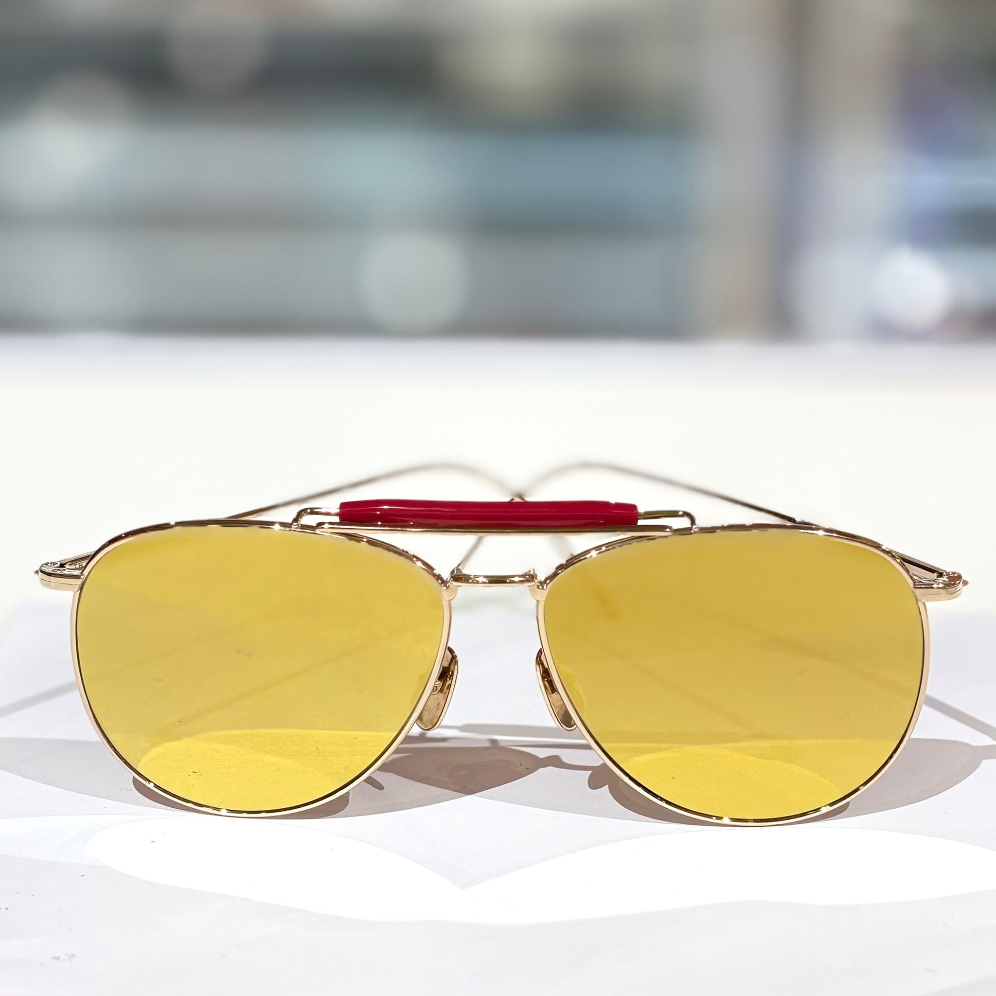 98%NEW二手THOM BROWNE 太陽眼鏡 TB 015 LTD GLP 黃金色墨鏡/香檳金鏡腿 #香榭站正品